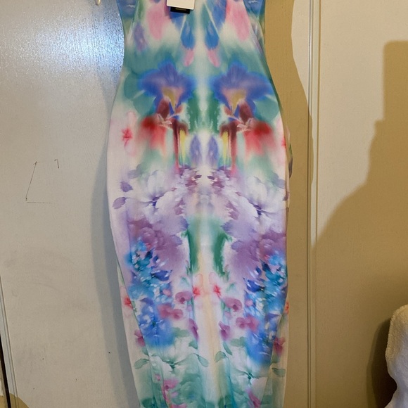 Afrm dress. Size small.colors blue and mint - Picture 5 of 8